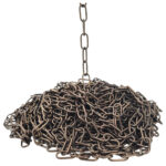 Catena lamp. Marrone 4cm apertura 12x39mm