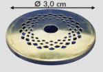 Calotta perforiert  d:3 cm colore-ottone