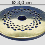 Calotta perforiert  d:3 cm colore-ottone
