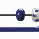 BULLSEYE Bacchette 0147 F blu cobalto F solo in VE=10 pezzi = ca. 200gr.