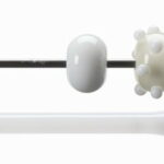 BULLSEYE Bacchette 0313 F alabastro bianco F solo in VE=10 pezzi = ca. 200gr.