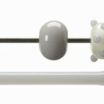 BULLSEYE Bacchette 0132 F avorio grigio F solo in VE=10 pezzi = ca. 200gr.