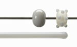BULLSEYE Bacchette 0132 F avorio grigio F solo in VE=10 pezzi = ca. 200gr.