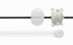 BULLSEYE Bacchette 0243 F bianco trasparente F solo in VE=10 pezzi = ca. 200gr.