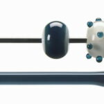 BULLSEYE Bacchette 1108 F acquamarina scuro F solo in VE=10 pezzi = ca. 200gr.