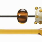 BULLSEYE Bacchette 1137 F ambra chiara F solo in VE=10 pezzi = ca. 200gr.