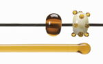 BULLSEYE Bacchette 1137 F ambra chiara F solo in VE=10 pezzi = ca. 200gr.