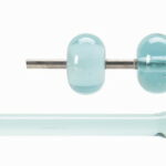 BULLSEYE Bacchette 1808 F pallido acquamarina F solo in VE=10 pezzi = ca. 200gr.