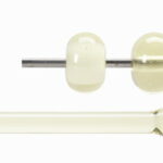 BULLSEYE Bacchette 1820 F pallido ambra chiara F solo in VE=10 pezzi = ca. 200gr.