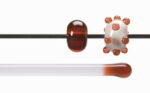 BULLSEYE Bacchette 1305 F corallo rosa F solo in VE=10 pezzi = ca. 200gr.
