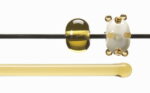 BULLSEYE Bacchette 1437 F ambra chiara F solo in VE=10 pezzi = ca. 200gr.