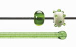 BULLSEYE Bacchette 1812 F pallido avventurina verde F solo in VE=10 pezzi = ca. 200gr.