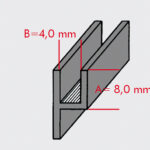 Profilo piombo bordo con staffa laterale 8x4mm 50KG = 86pezzo laterale !!!!