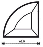 Bisell. 1/4 Tondo 2.4 x 2.4