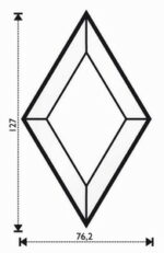 Specchio-Bisell. Romb. 3 x 5